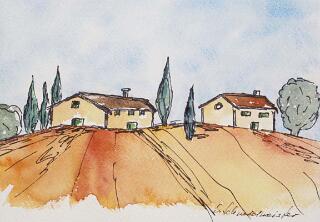 24 - Toscana (mit Tusche) 2009