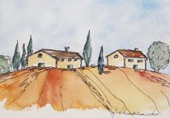 24 - Toscana (mit Tusche) 2009